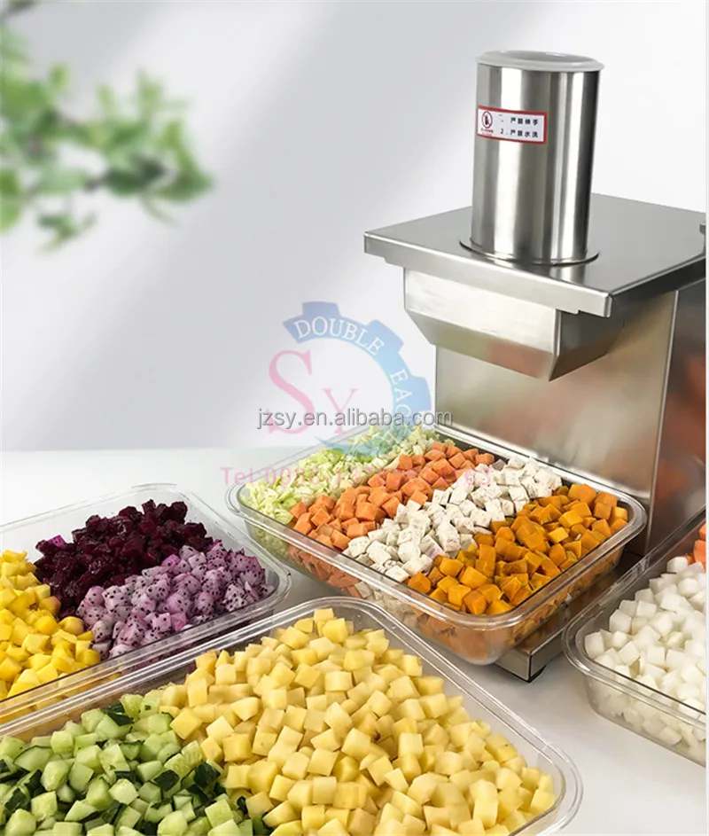 commercial automatic electric vegetable dice cutter mushroom cucumbercarrot  potato onion fruit tomato dicer machine in Henan, China