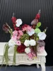 Chemin de fleurs pour allée de 50 cm rose/vert/bordeaux