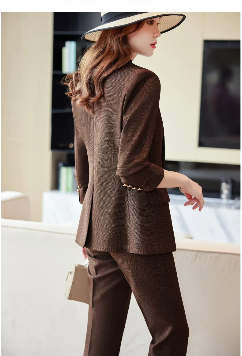 Elegant Women Clothing Ladies Tuxedo Pant Suit Business Formal Women ...