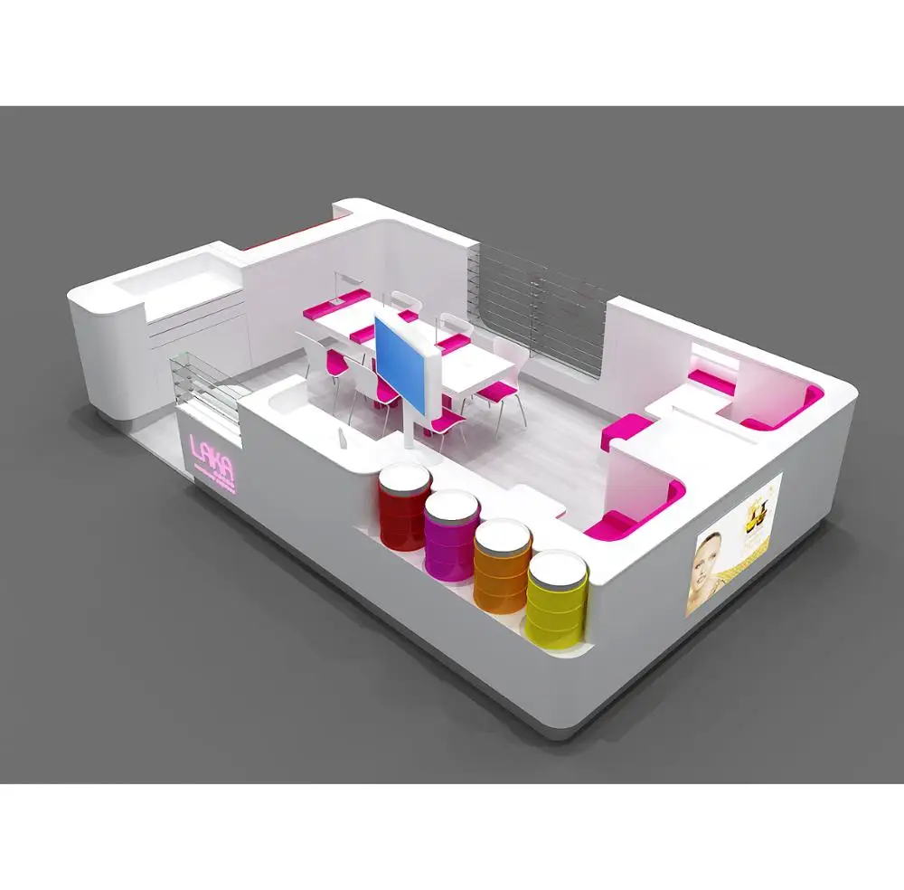 Оригинальный дизайн розовый киоск для маникюра