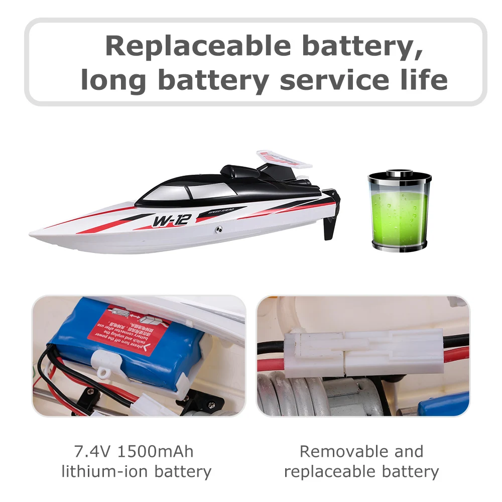 Popular HOSHI WLtoys WL912-A 2.4G RC Racing Boat 35KM/H High Speed RC Boat 390 Motor Capsize Protection Remote Control Toys Gift