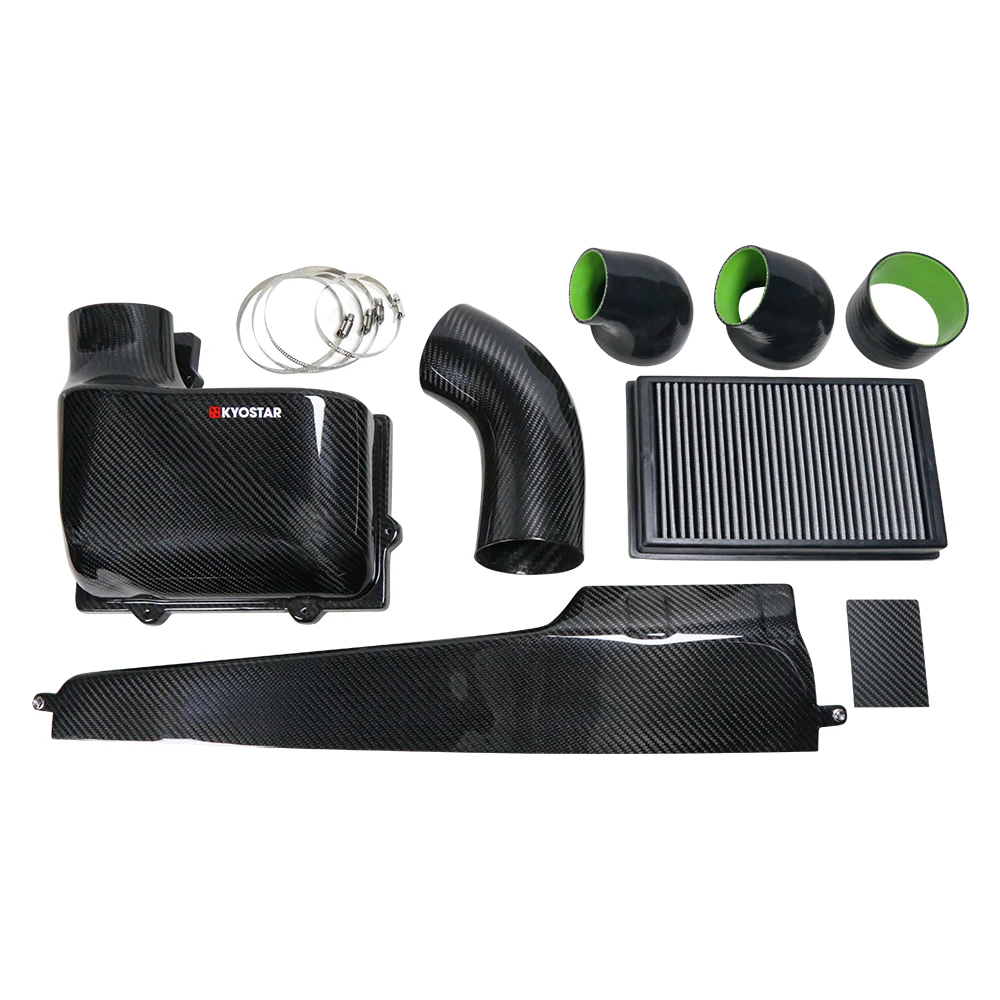 High Performance Real Carbon Fiber Cold Air Intake System Kit for VW ...