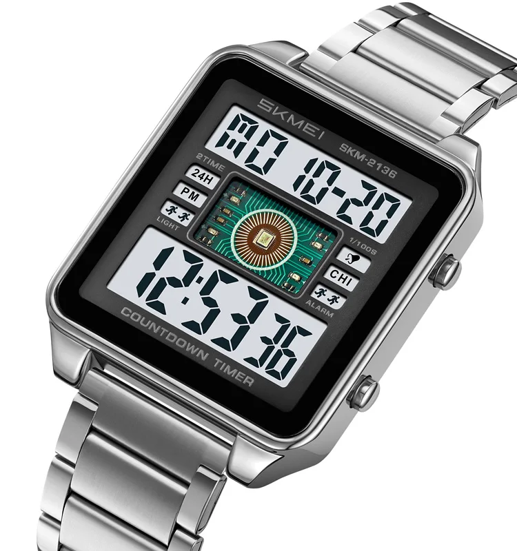 オ*コ様 「正規品」SEKI 雨　EDC フィジェットトイ　SS製　調整済み　手 SKMEI 2136 Luxury Reloj Hombre Dual Display Digital Watch