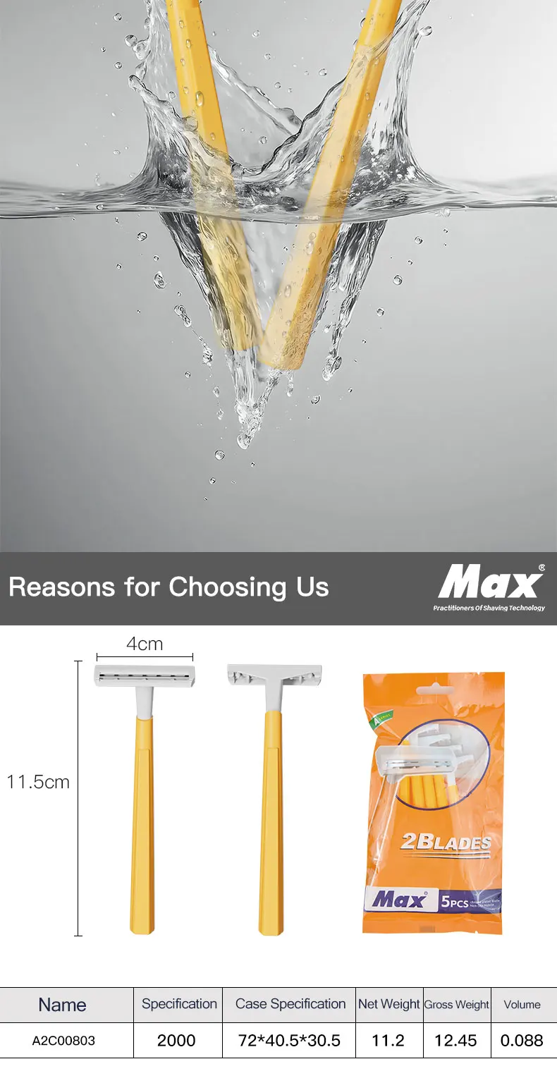 Mmt Disposable Razor Max Twin Blade Disposable razor for Man Designed for a Sensitive ...