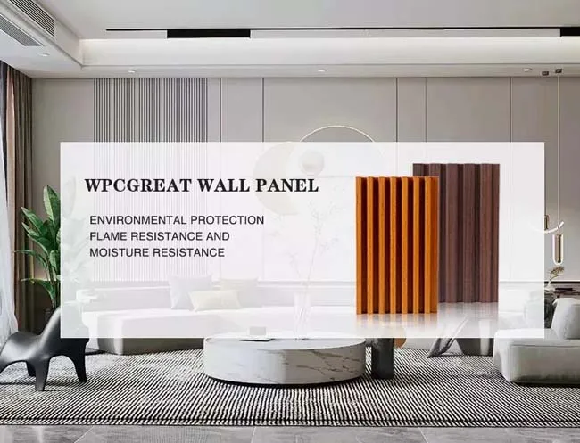 Interior Decoration Modern WPC Fluted Wall Panel Clading
