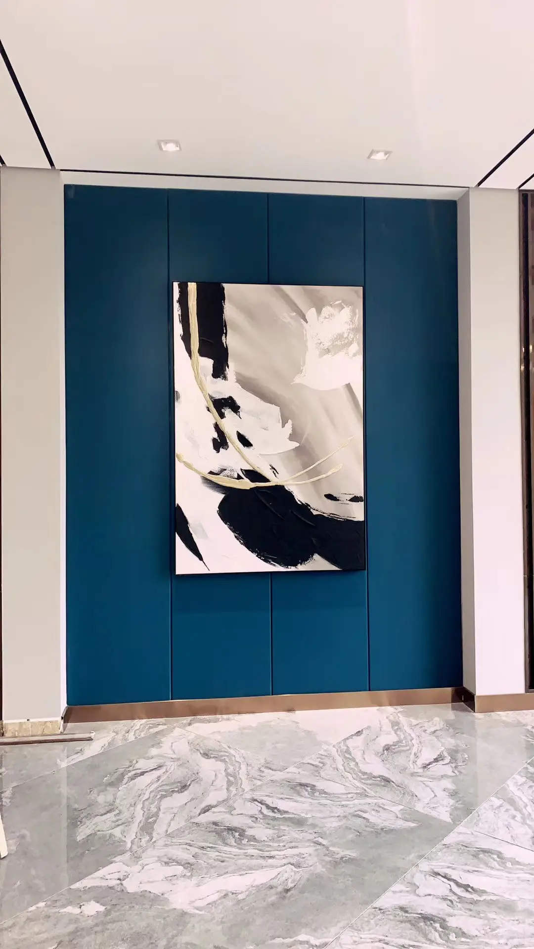 High-end Custom Home Deco Interior Finish PU Leather Living Room Background Bedroom Art Wall Panels for Hotel