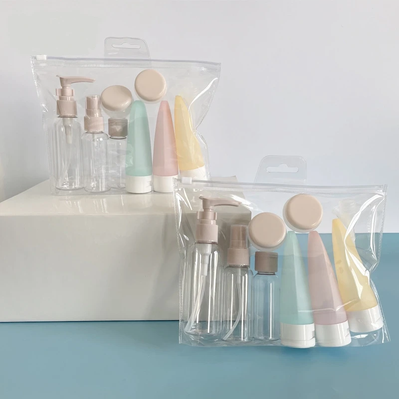 TSA Liquids Travel Bag with Leak-Proof Bottles and Travel Size Containers for Skin Care Serum Lotion Shampoo Toiletries Kit
