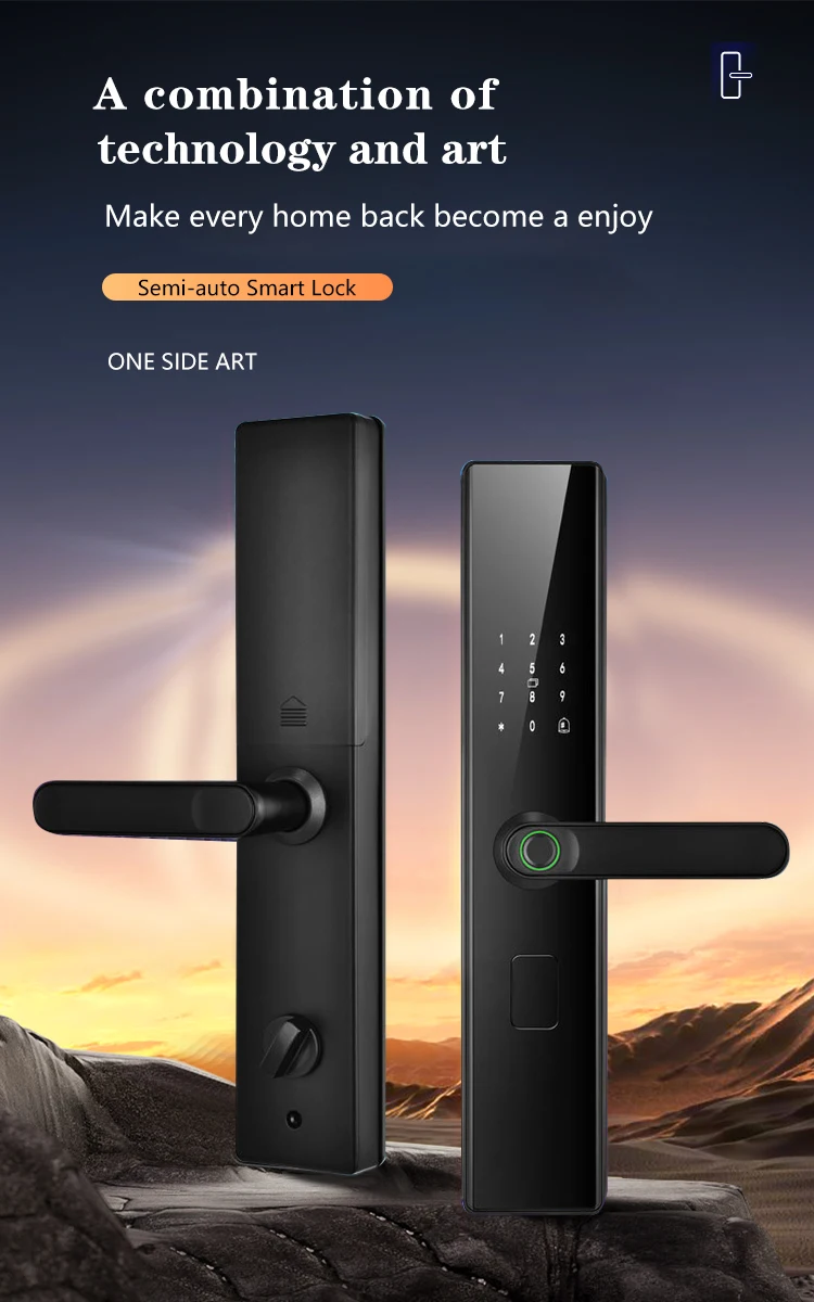 Easy Installation Out Door Code Changeable Smart Lock with Type C Charge Port for Apartment Hotel and Family