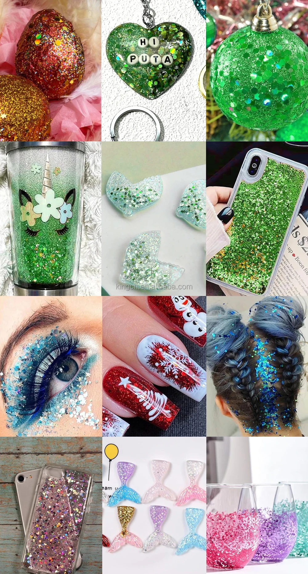 product us warehouses 24 bottles christmas nail glitter sequins for design winter nail sticker decals manicure diy christmas decorations-11