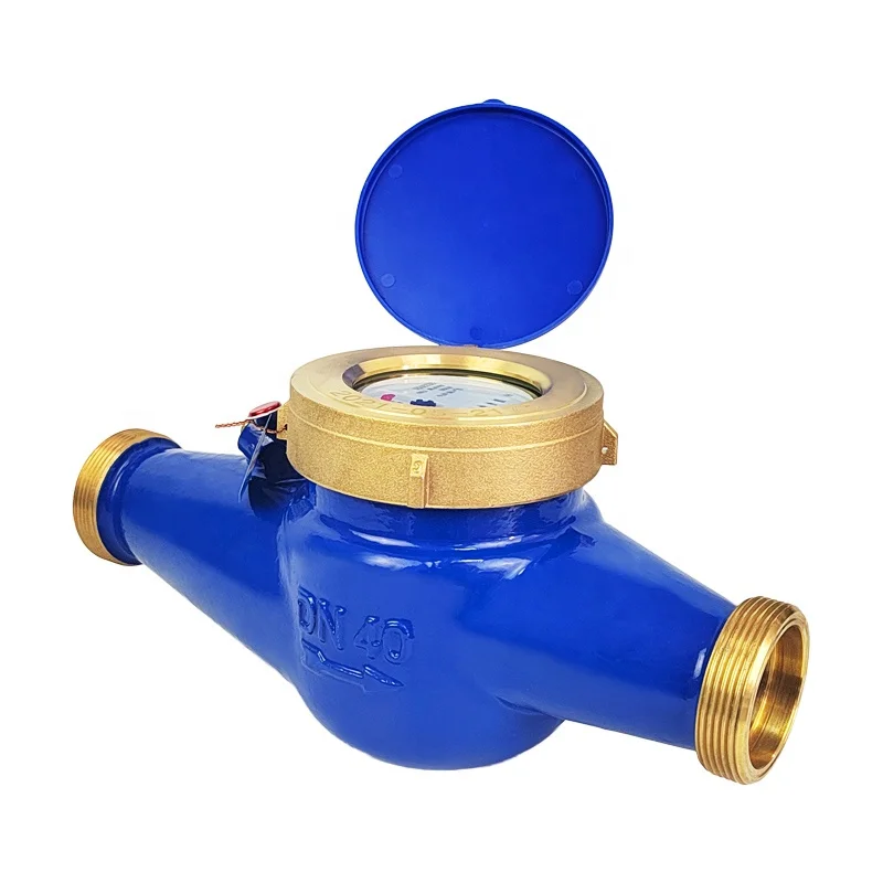 Domestic Analog Water Flow Meter Reliable Water Meters Dn25 Brass