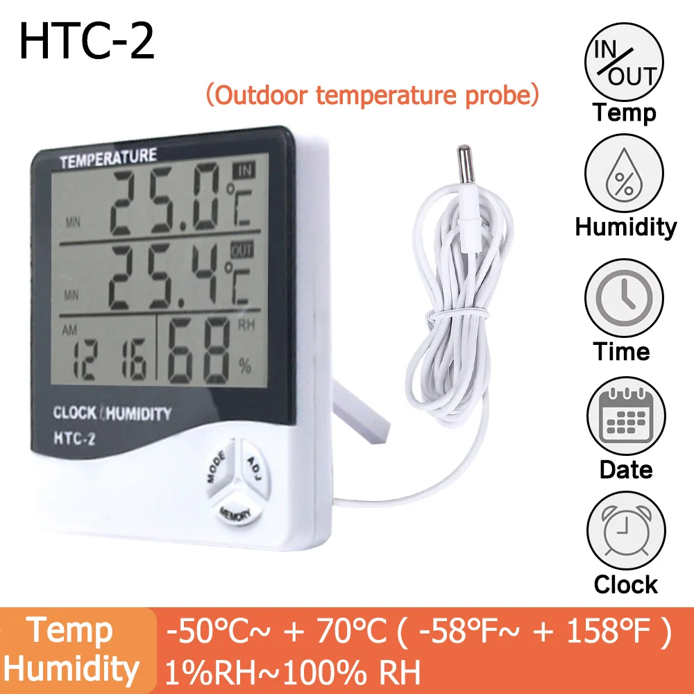 HTC-1 Thermometer Hygrometer Weather Station Temperature Humidity