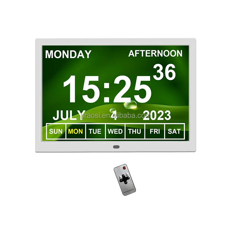 Recordatorios de medicina con control remoto Calendario digital Reloj  despertador Reloj de recordatorio de Alzheimer de 15 
