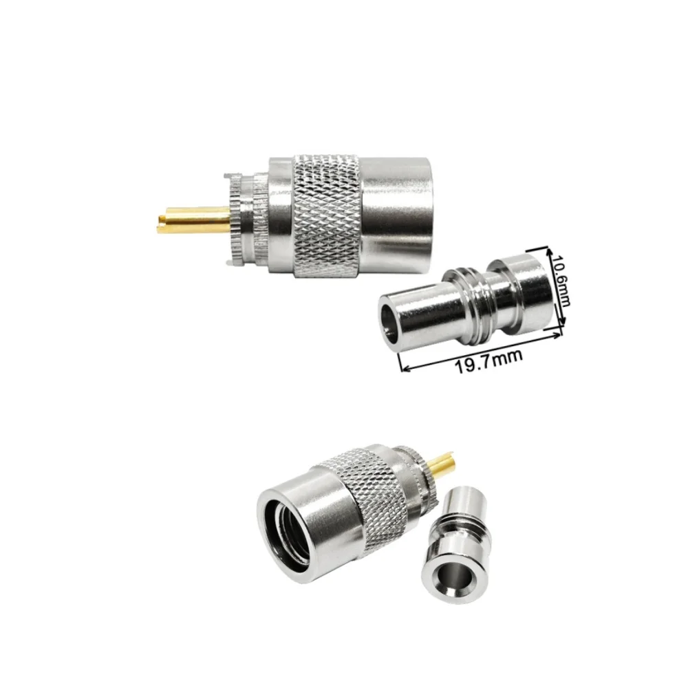RF Connector RF Coaxial Uhf PL259 Male Plug Twist on Rg8 Rg8x Rg213 Connector Cable Connector