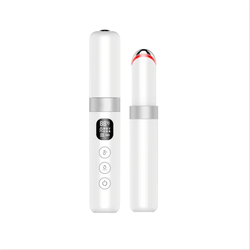 Rechargeable mini vibrating Skincare Wand Eye Care Warmth Massape Pen with red led light