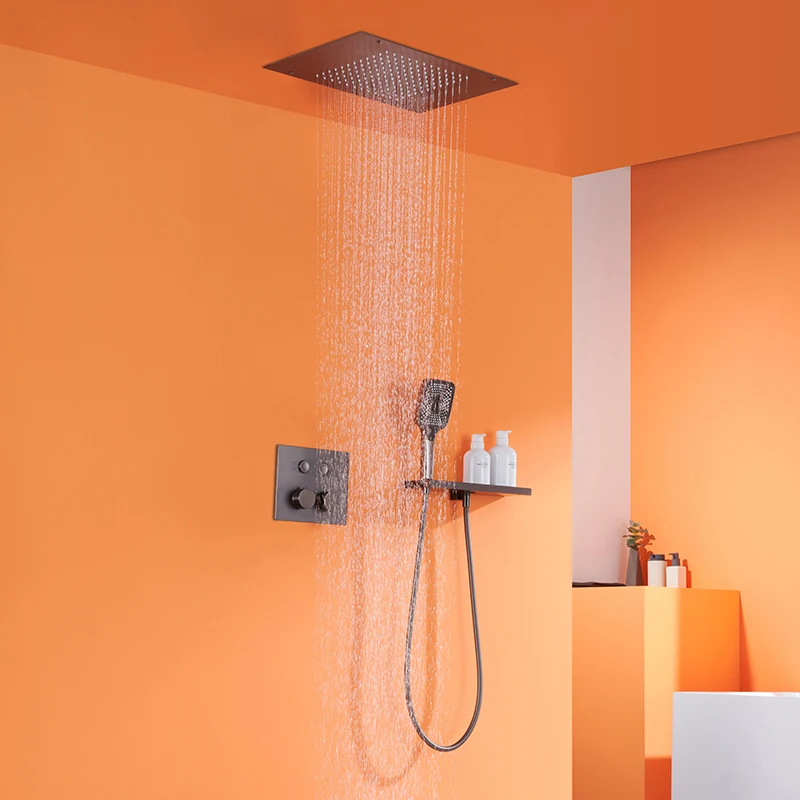 Wholesale Multifunction Concealed Rain Shower System Bathroom Shower Set 2 Functions Ceiling Shower Rainfall