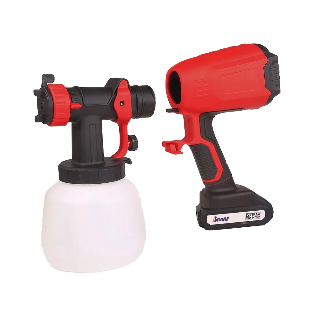 Portable 20V HVLP Electric Spray Gun Cheap Brushless DC Cordless Airless Paint Sprayer 1200ml Cup Capacity DIY Industrial Grade