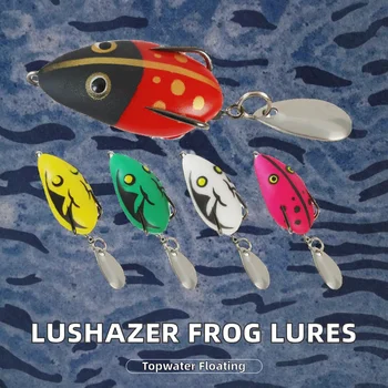 Luhsazer 5pcs/set Floating Frog Topwater Lure 40mm 4g Silicone Soft Bait Kit for Bass Carp & Snakehead with Hooks – Soft Lure – view 3