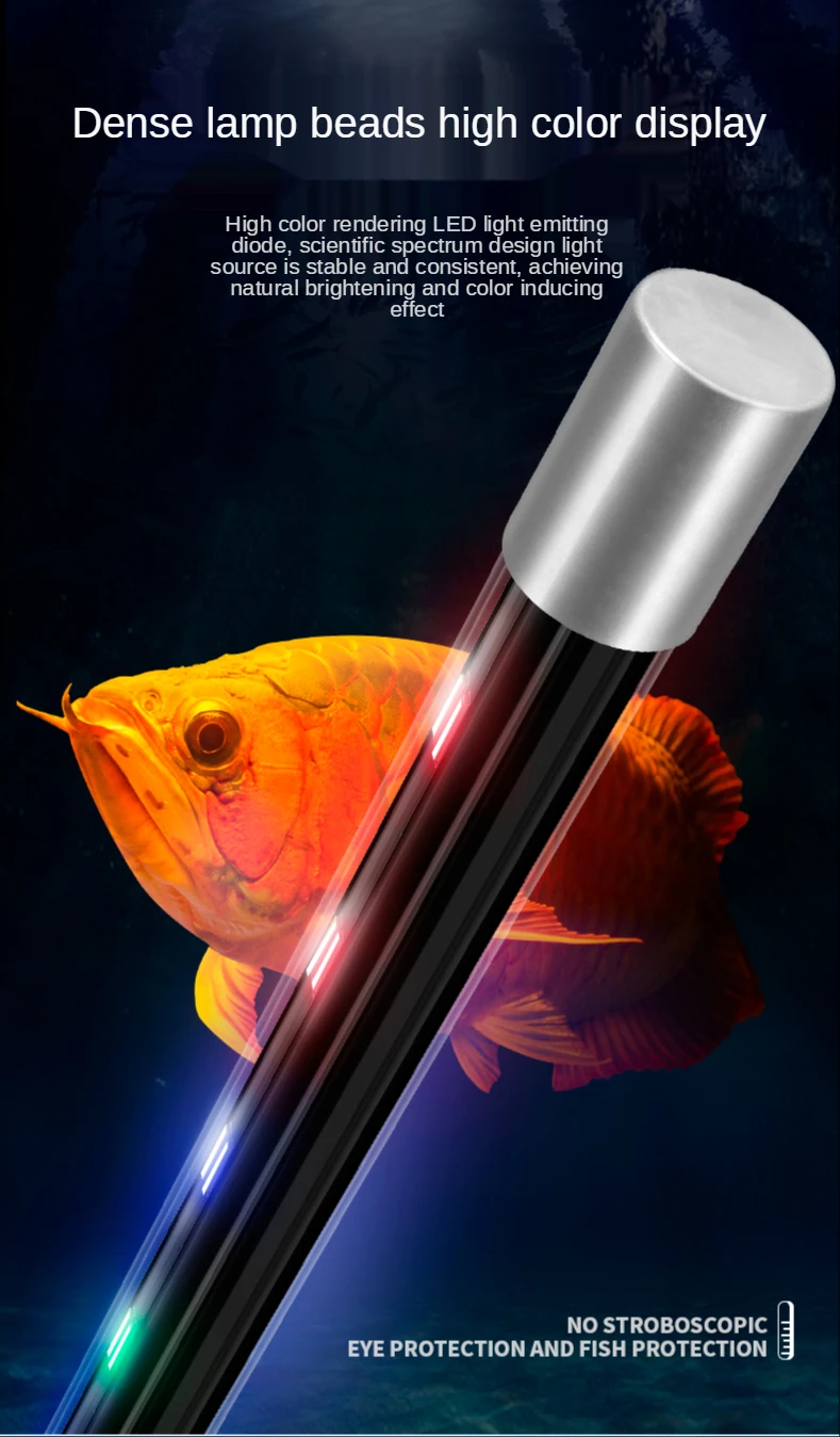 Aquarium super bright three-color diving lighting led fish tank light aquarium arowana fish tank light