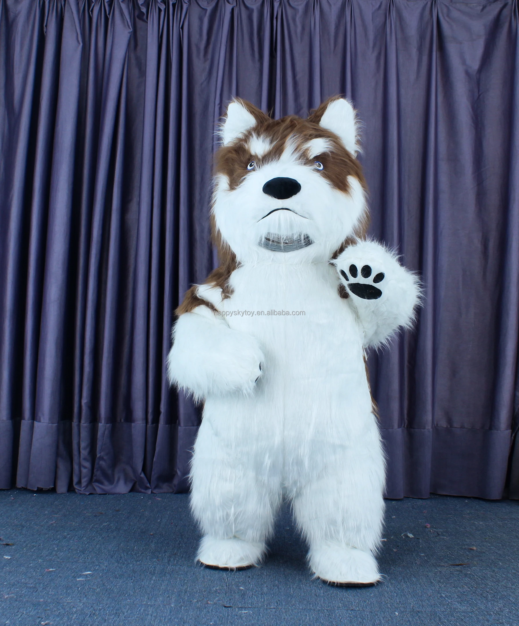 Cartoon Inflatable Husky Dog Mascot Costume Wearable Advertising Walking Plush for Parties Halloween Dog Costumes Adult Mascot