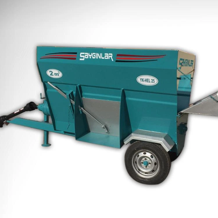 Cattle Feed Mixer Trucks Horizontal Auger Tractor Pto Powered 2m3