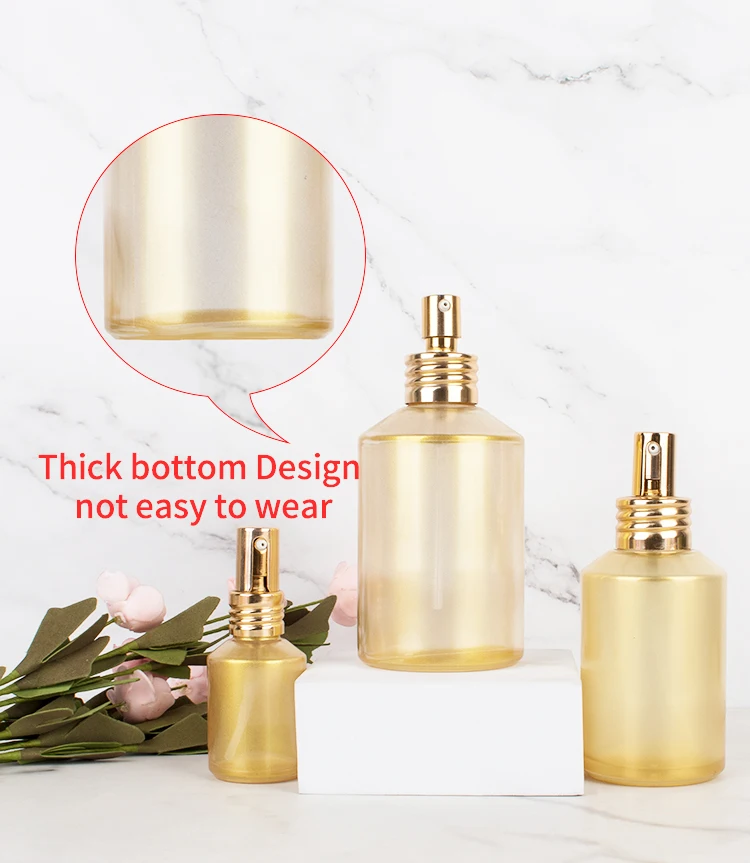 Cosmetic glass bottle with PUMP SPRAYER 30g 50g 30ml 60ml 100ml 125ml 200ml 300ml custom perfume bottle manufacture