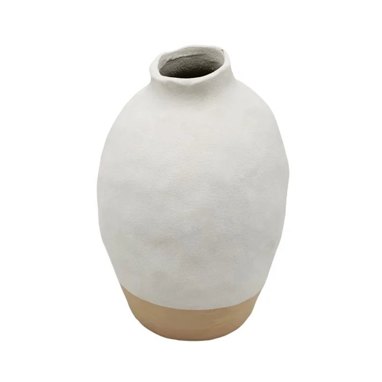 Decor your home with that really modern handcraft shape ceramic vase and accessories with opaque glazing Matt white color