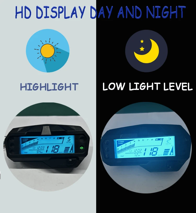 High Contrast Digital Motorcycle Speedo Meter Speedometer for yamaha Fazer Fz Fi s V2 2.0 Version 2 Fz