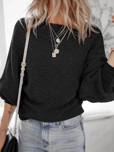 Cross-border European American Korean Autumn Winter New Medium Korean Style Standard Thickness Women's Loose Solid Color