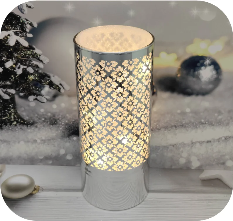 Guanmei home decoration 48 new designs glass candle holder clear glass vase with led lights supplier