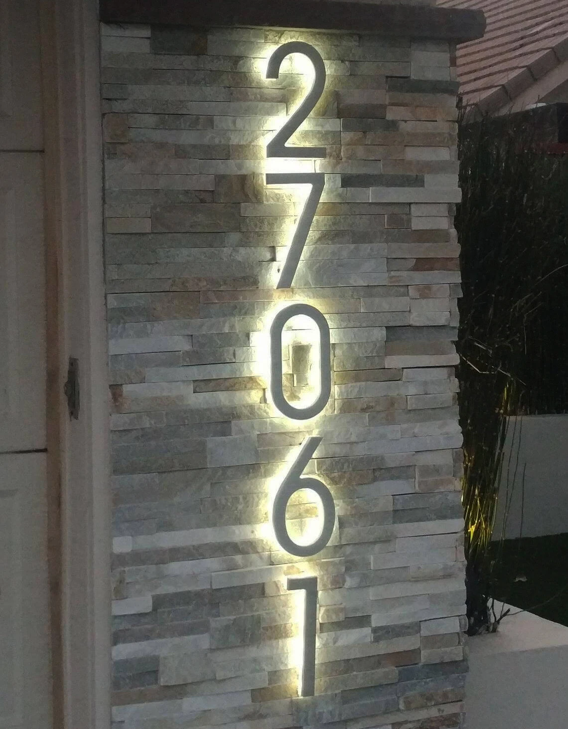 Пользовательские светодиодной подсветкой номера электронный свет 8 дюймов современный дом адрес