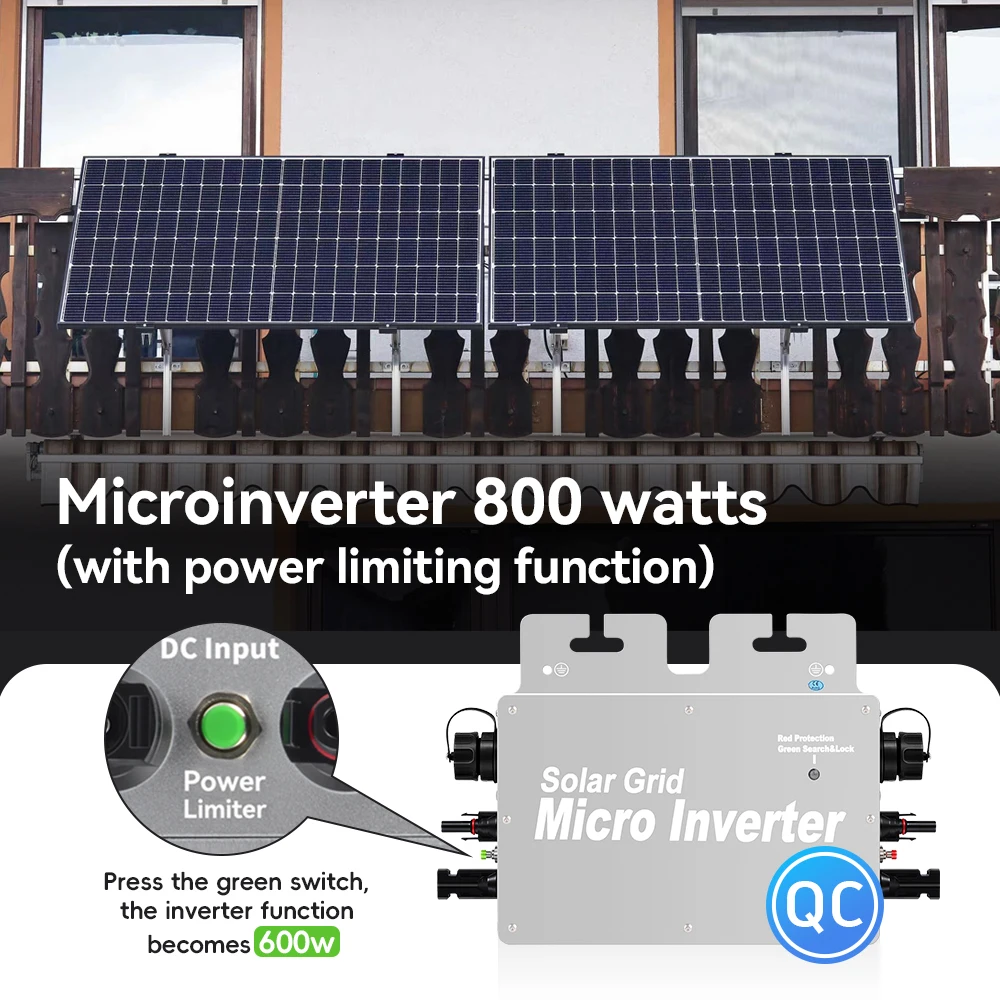 Solar Mini Micro Inverter 800w Wifi Monitoring Mppt Grid Tie Solar ...