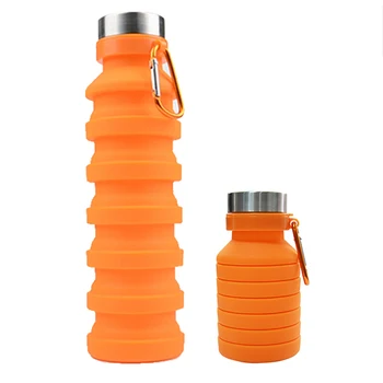 1Pc Collapsible Water Bottles Leakproof Valve Reusable Silicone