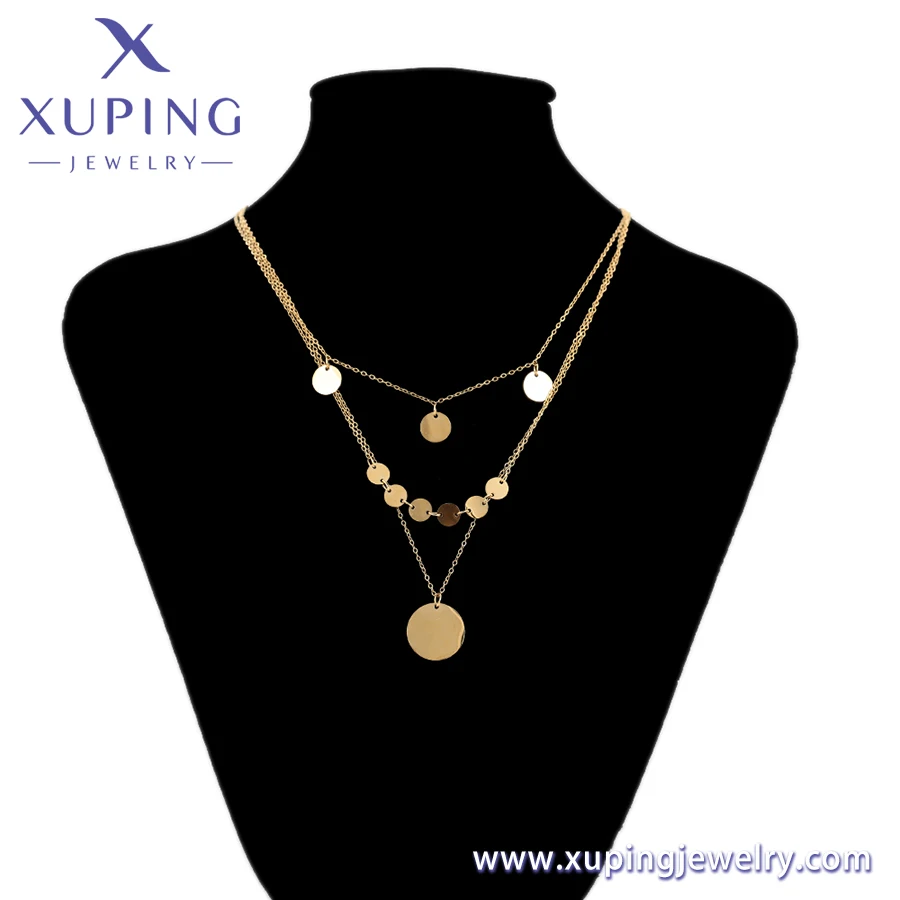 A00911811 Xu Ping Jewelry New Fashion Three Chain 14K Gold Neutral