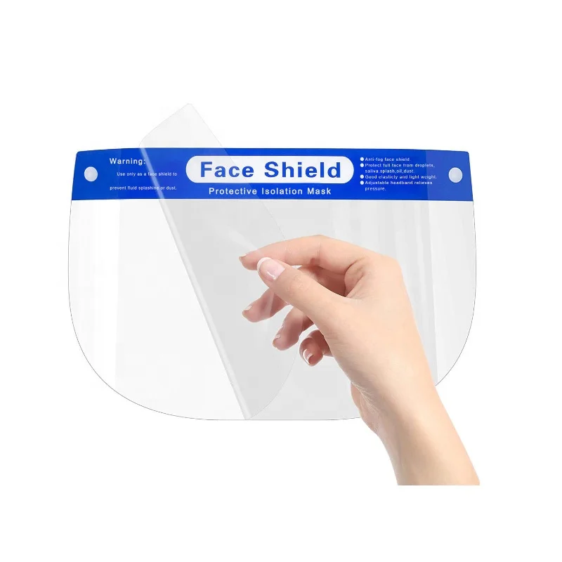 Scutum Faciale Plasticum Anti-Nebulosum et Anti-Scratch Cum Visore, Mascae Medicae pro Protectione et Separatione Faciei, Scutum Protectivum Faciale