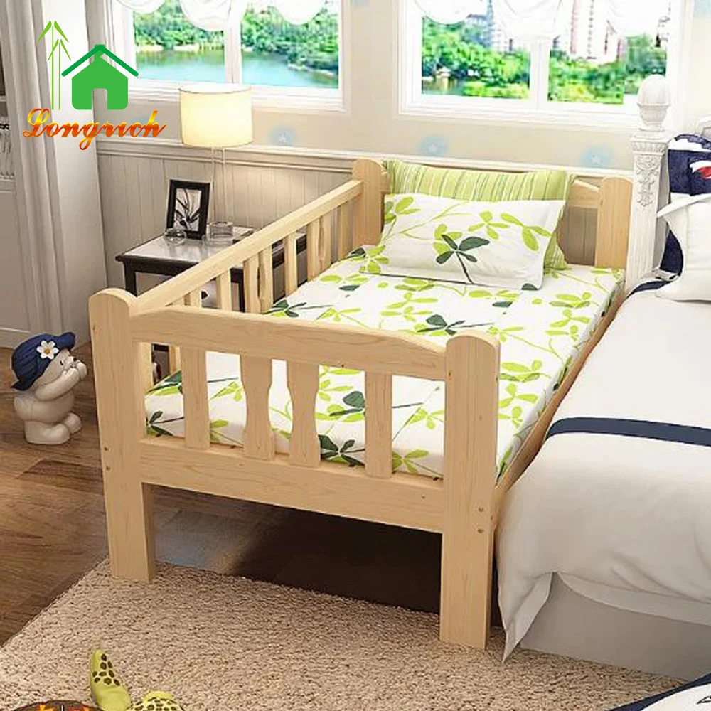 Bedroom Full Size Wooden Kids Teens Toddler Cabin Daybed Twin Modern European Floor Platform Bed Fence Guardrails Door School