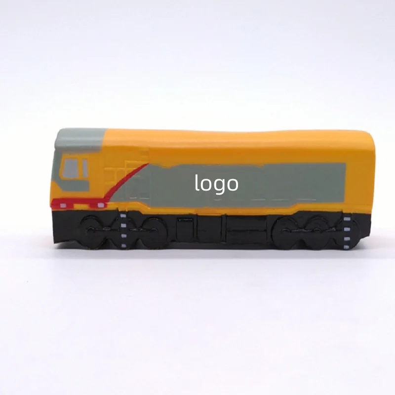 Custom Logo PU Choochoo Train Subway Stress Reliever Anti Stress Subway Choochoo Train High Speed Train Stress Ball