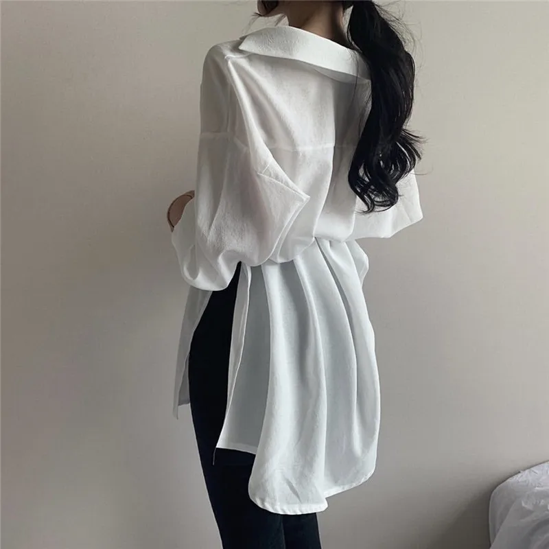 Wholesale EasyGarment 2021 Korean Style Blouse Fashion Shirt Top Women's  Personalized Design Lace-up Cotton and Linen Long Sleeve Shirt From  m.