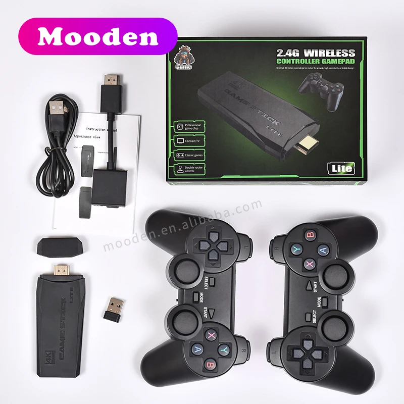 M8 Game Stick 4k Mini Box Classic 10000 Games 64gb Hd Output Retro