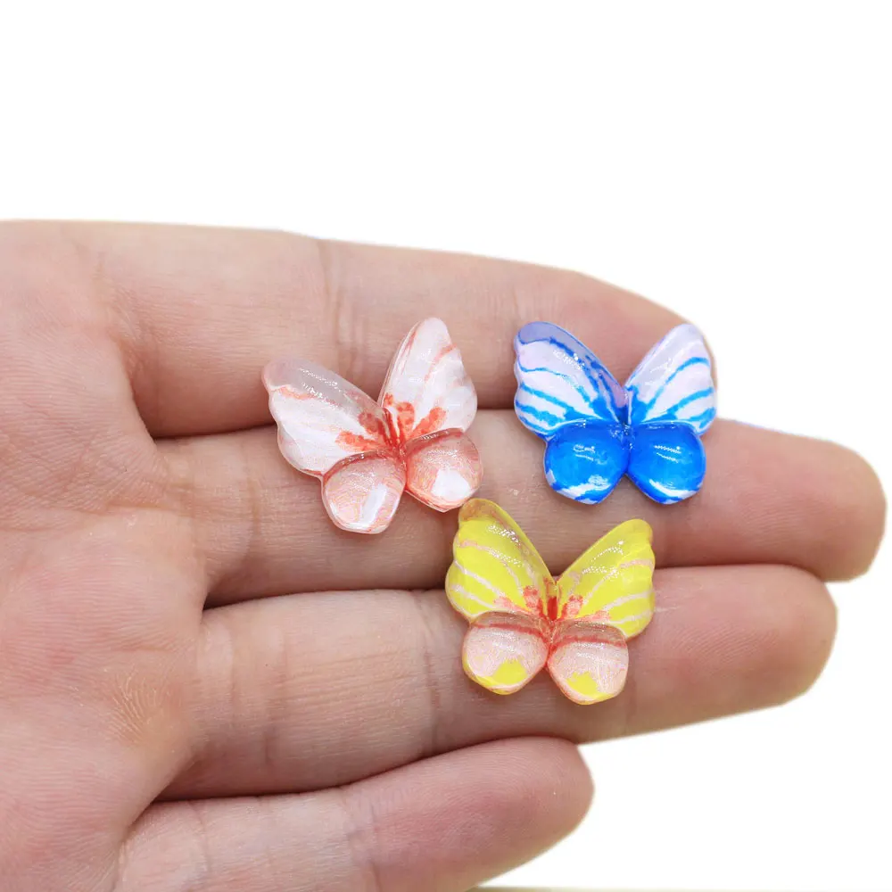 crystal resin butterfly beads flatback charms