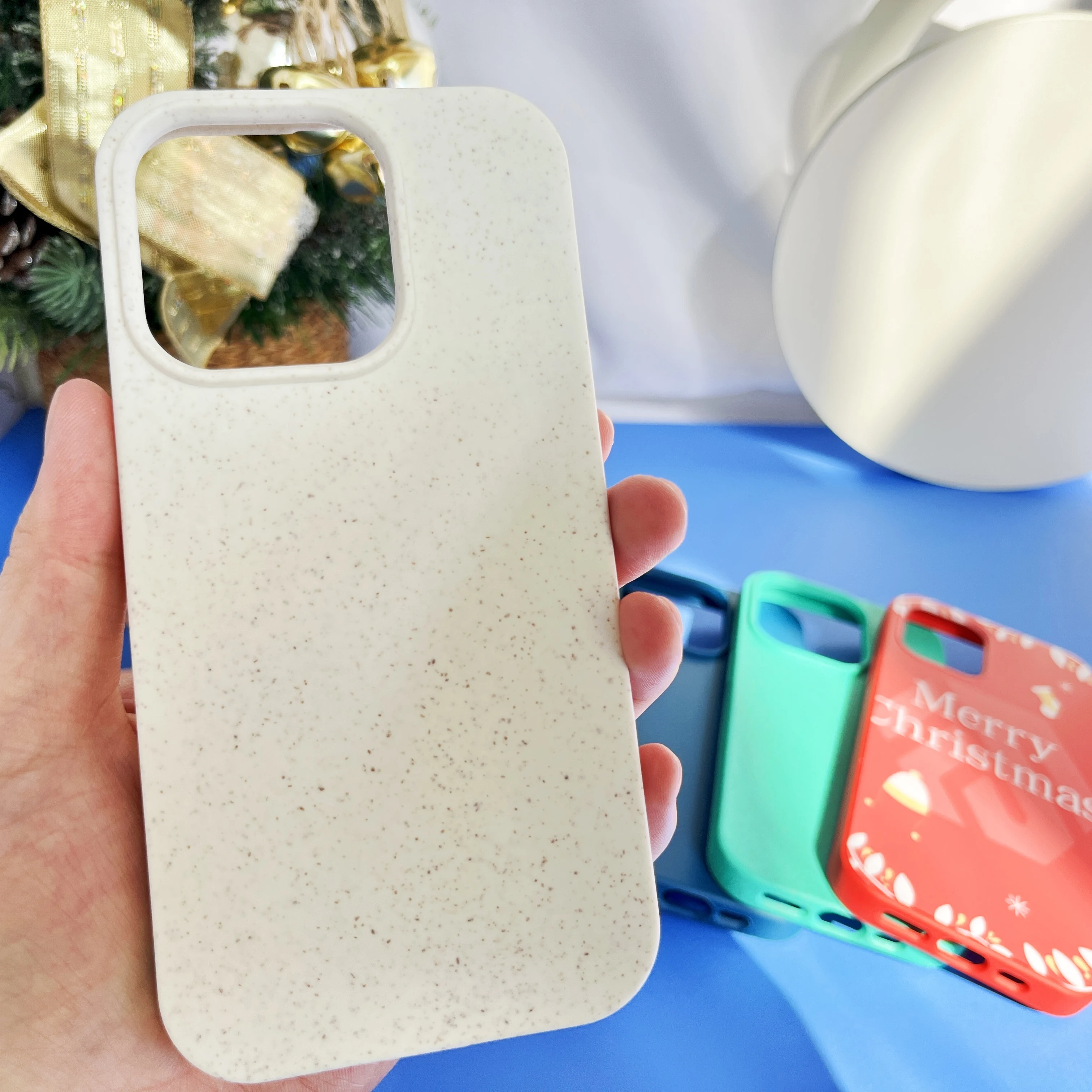 Custom Logo Compostable Phone Cover for iPhone 14 Pro Recycled Mobile Phone Shell for iPhone 13 Pro Max Biodegradable Phone Case
