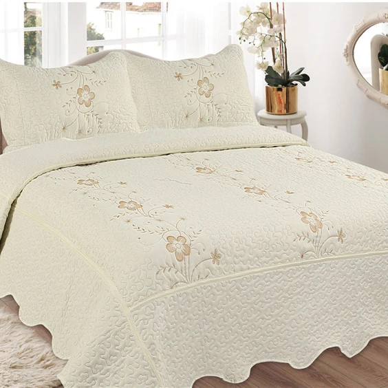 Bedding Pujiang Comforter Sets Quilts Embroidery Microfiber