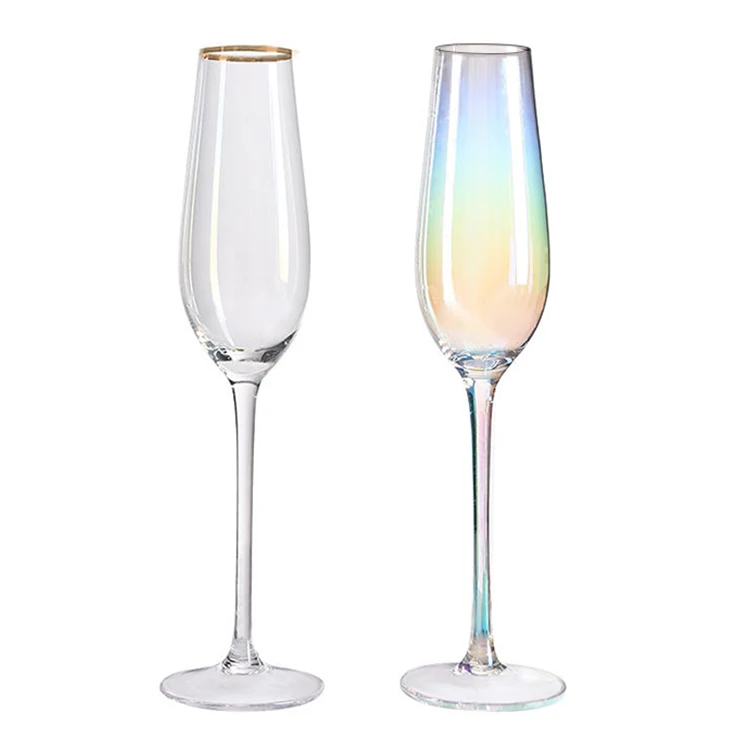 Высококачественный стеклянный бокал с цветными кристаллами, уникальный дизайн, Набор бокалов для вина в золотой оправе