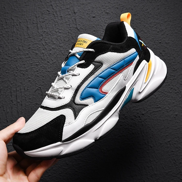 
 Прогулочная обувь для спортзала, бега, повседневная мужская небрендовая Мужская Черная Спортивная массивная обувь, стильная новая модная мужская прогулочная обувь  