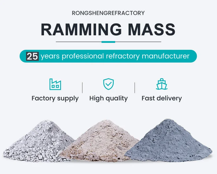 Produced Al2O3-SiO2 Chemical Composition Heat Resistant Castable Ramming Mass for Eaf Bottom Refractory
