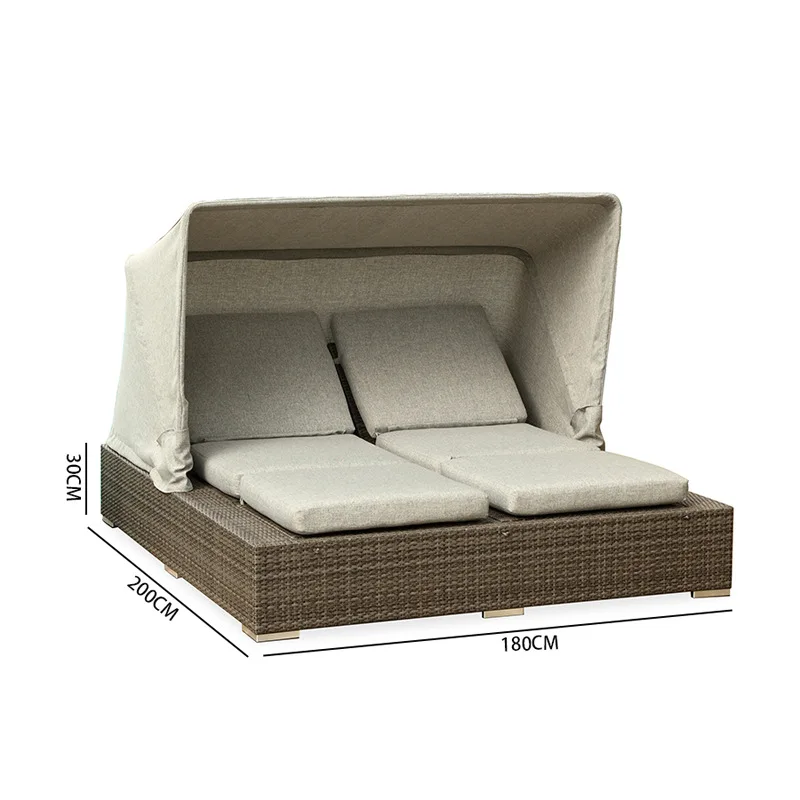 rattan sun lounger sofa