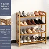Brown-Four-tier 60cm strip shoe rack