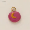 Crescent Moon Pink Charm