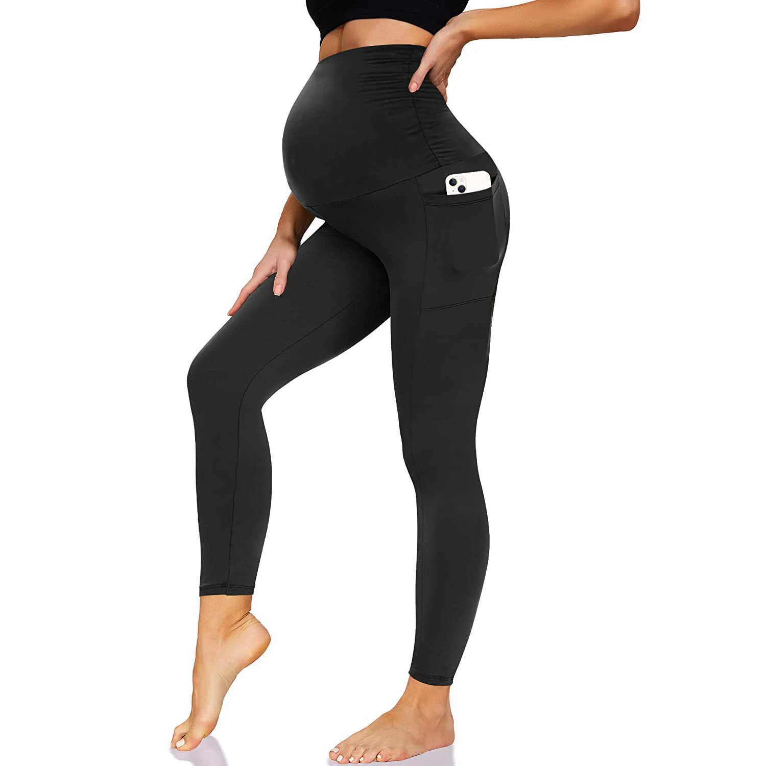 Women High Waist Essential Stretch Secret Fit Belly Legging Pregnancy