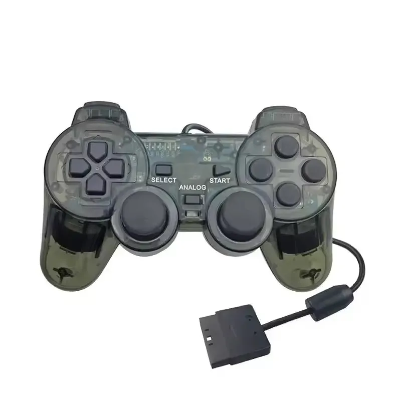 Wired Transparent Game Controller Joypad for PS2 Gaming Joystick Manette Gamepad Handle Control