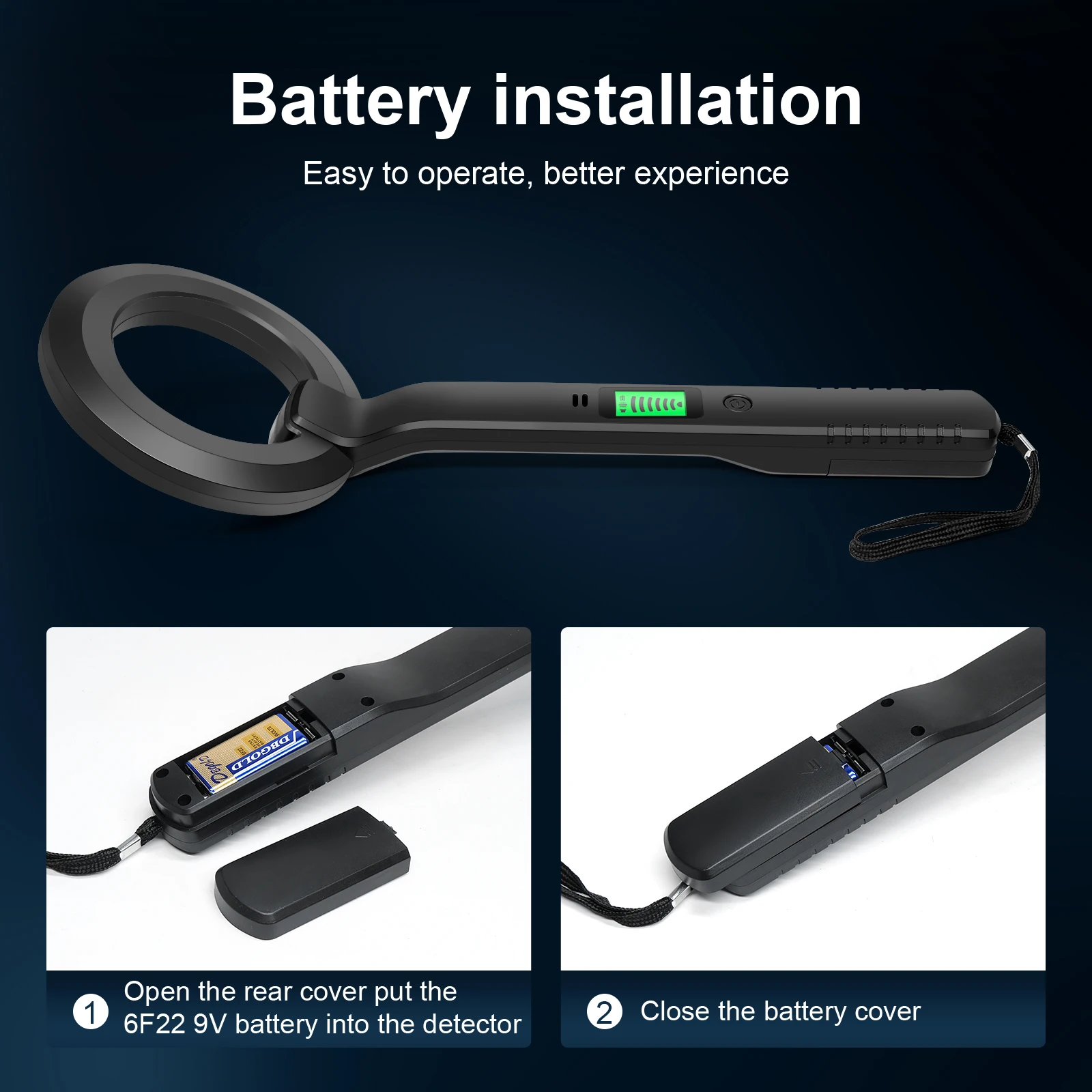 High Sensitivity Metal Scanner Handheld High Sensitivity Detection Scanning Detector with LCD Disc Metal Detector